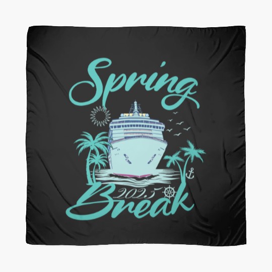 Spring Break 2025 Cruise Ship Retro Design Scarves