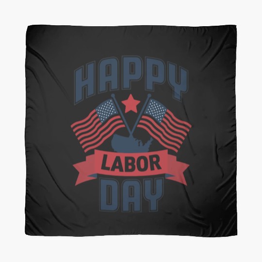 Happy Labor Day For Women USA Flag Scarves