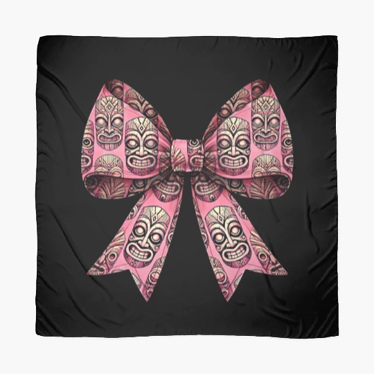 Coquette Bow Tiki Luau Hawaiian Hawaii Tiki Mask Scarves