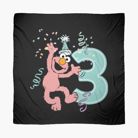Sesame Street Birthday Design With Elmo 3 Years Scarves