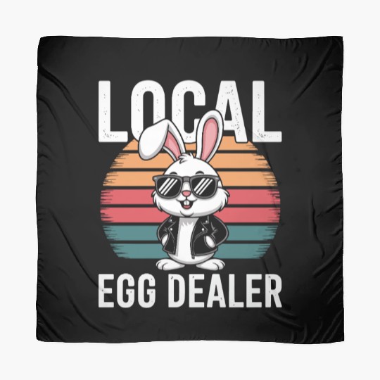 Local Egg Dealer Easter Bunny Retro Easter Scarves