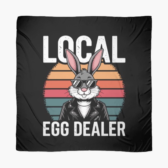 Local Egg Dealer Easter Bunny Retro Easter Sunday Scarves