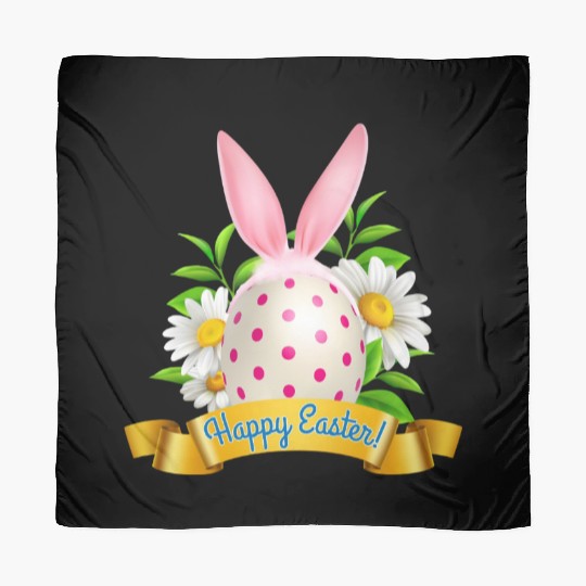 Happy Easter Scarves with Bunny Ears and Egg