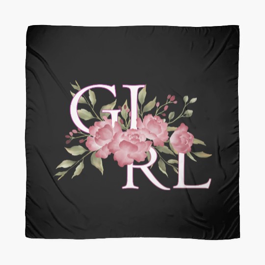 Floral Girl Bloom Art Scarves