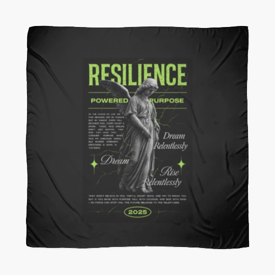 Resilience Angel – Neon Motivational Art Scarves