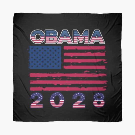 Obama 2028 Vintage Flag Patriotic Politics Protest Scarves