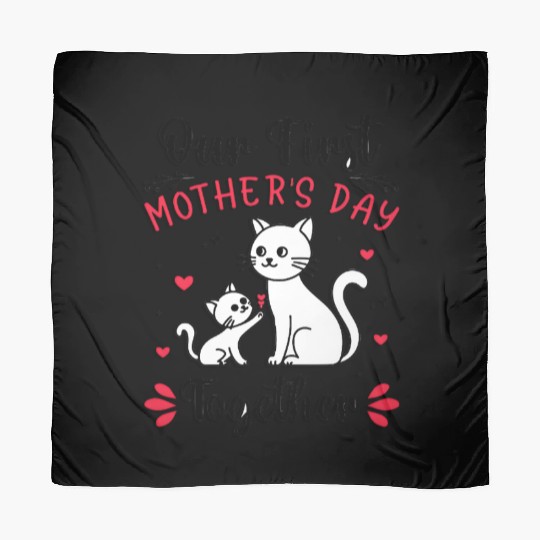 Our First Mother’s Day Cat SVG – Cute Mom & Kitten Scarves