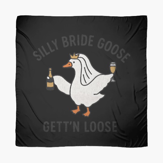 Embroidered Silly Goose Bride Funny Goose Lover Scarves