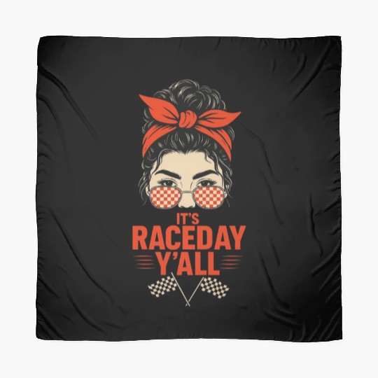 Retro Race Day Vibes for Women with Sunglasses Scarves