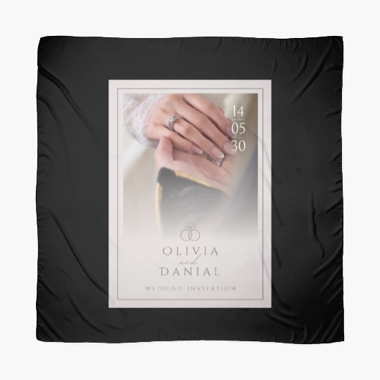 Light Pink Elegant and Minimal Wedding Invitati Scarves