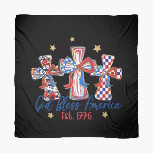 Patriotic Cross 4th of July Scarves