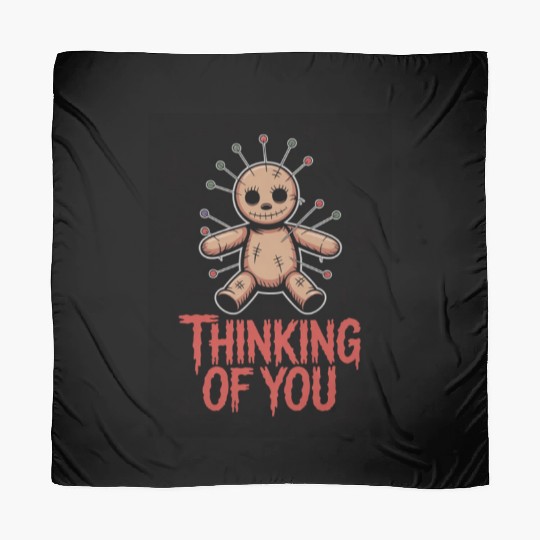 Voodoo Doll Humor – Thinking of You Dark Sarcastic Scarves