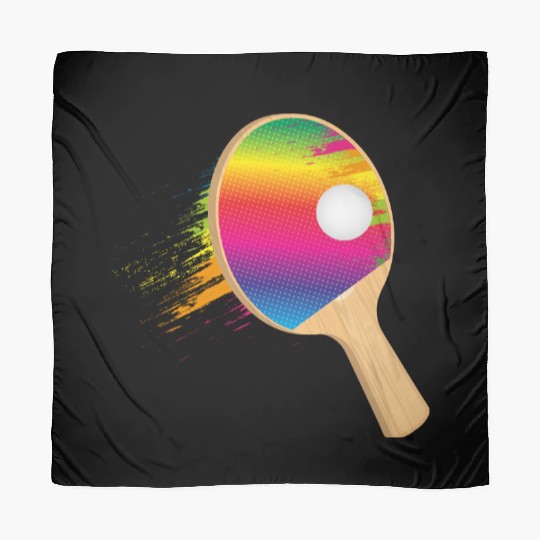 Colorful table tennis bat with ball – sporty Scarves