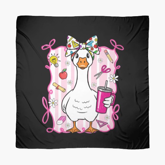 Cute Goose With Coquette Back To School Scarves