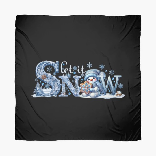 Let it Snow Scarves, Winter Lover Snowman Scarves