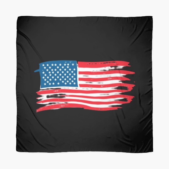 Abstract American Flag Art Print Scarves