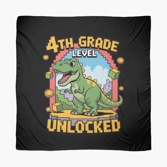 Back To School 4th Grade Level Unlocked Gaming Scarves