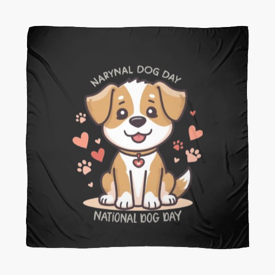 Playful Puppy for Natl Dog Day Scarves