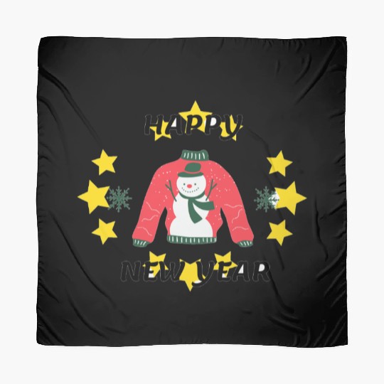 Festive Snowman Sweater Design Scarves