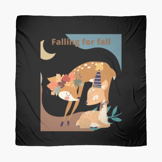 Autumn Deer Falling for Fall Scarves