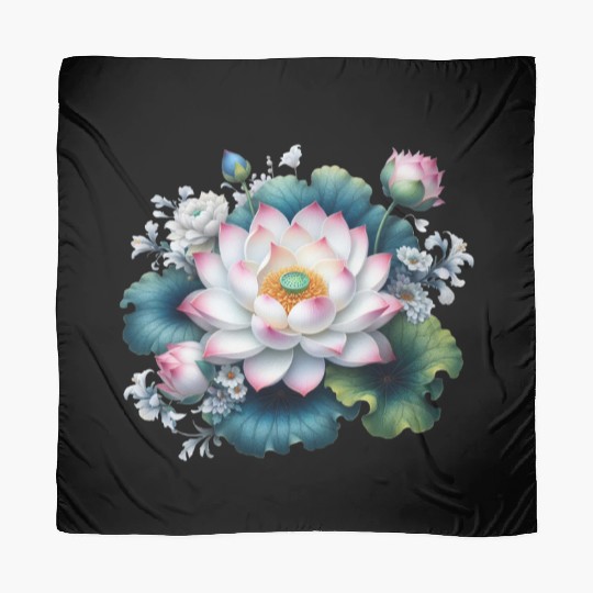 Lotus and Flowers Blossom Scarves