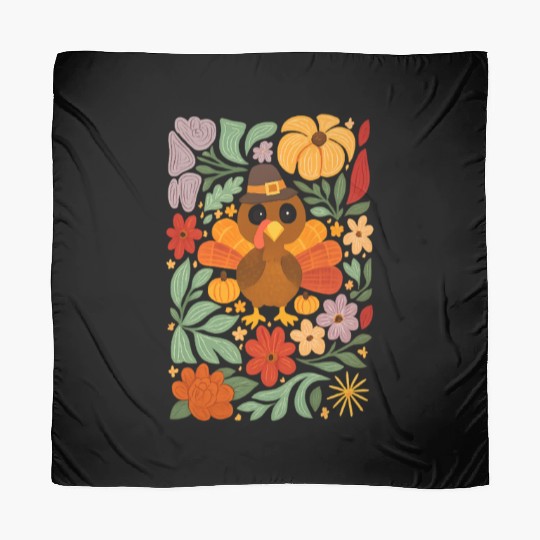 Festive Harvest Thanksgiving Turkey Scarves