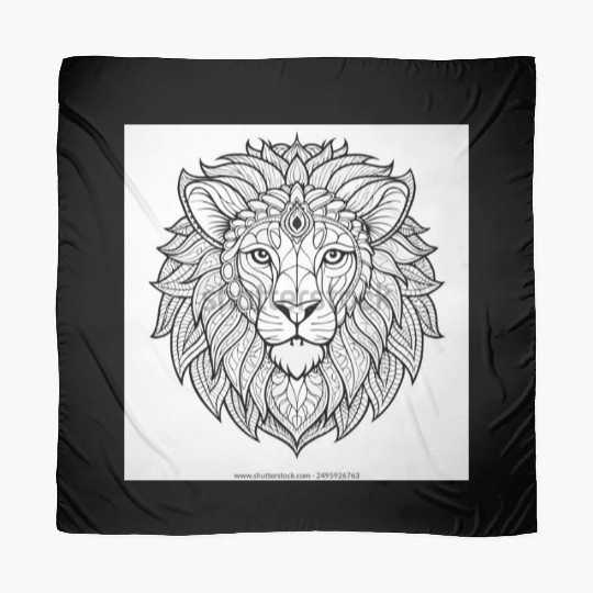 coloring page adults lion face 600w 2495926763 Scarves