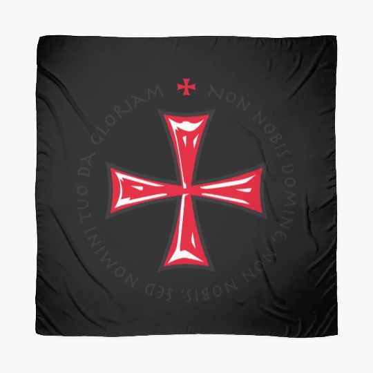 Cross Knights Templar Crusader non nobis domine Scarves