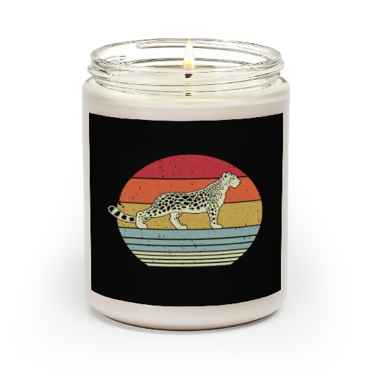 Snow Leopard Scented candle. Retro Style Scented Candles