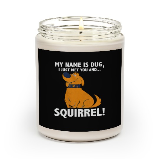 Disney Up My Name is Dug Squirrel Graphic Scented Candles