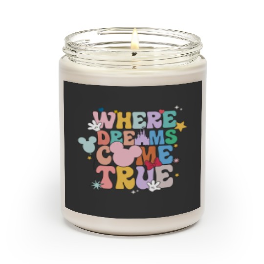 Discover Retro Disney Where Dreams Come True Scented Candles