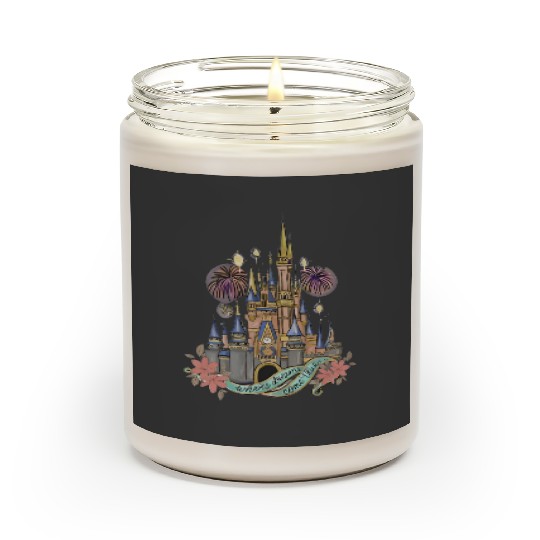 Disney Castle  Color Scented Candles | Magic Kingdom Cinde Castle Scented Candles