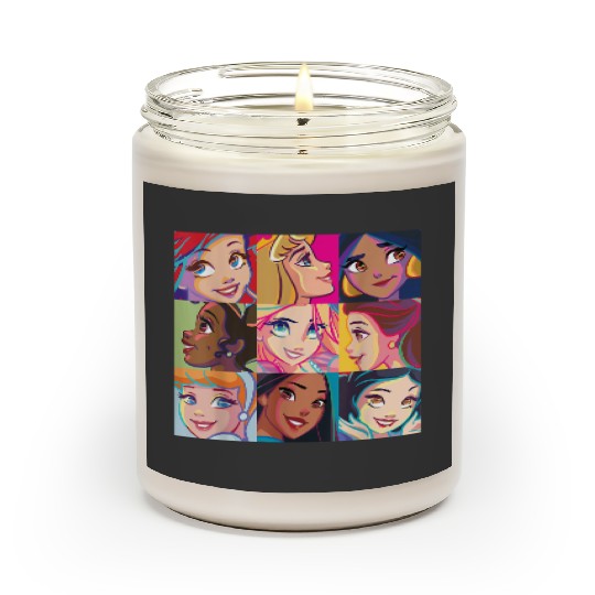 Discover Disney Princess Characters Pop Art Grid 9375 Scented Candles