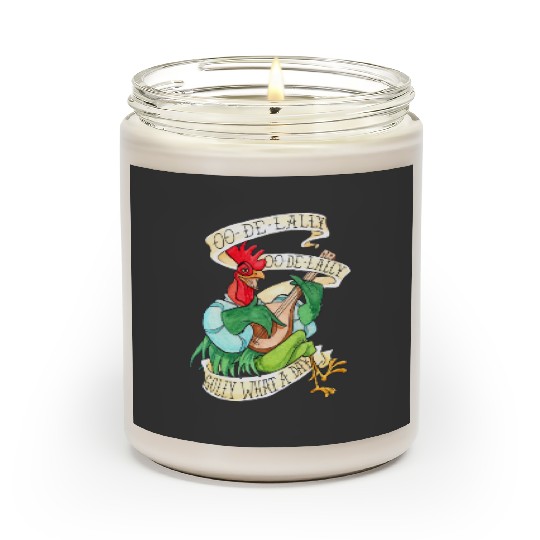 Disney Robin Hood Funny Alan A Dale Rooster OO De Lally Scented Candles, Magic Kingdom WDW Scented Candles