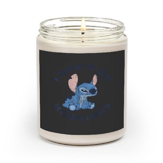 Discover Disney Lilo Stitch I Dont Do Mornings Distressed Scented Candles
