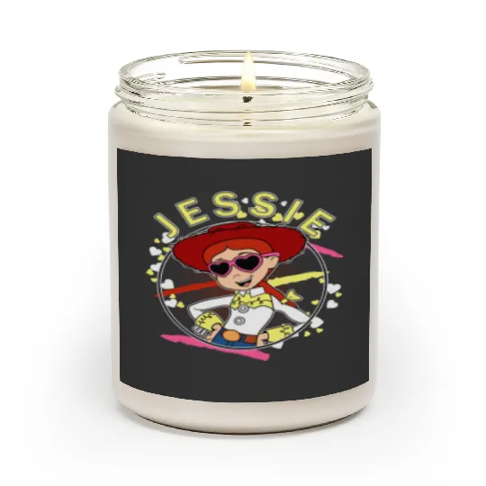 Disney Jessie 90's Portrait Scented Candles, Toy Story Jessie Portrait Scented Candles, Birthday Party Music Scented Candles