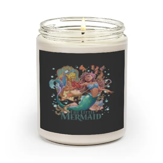 Retro Little Mermaid Scented Candles  Black Little Mermaid Scented Candles | Disney Scented Candles