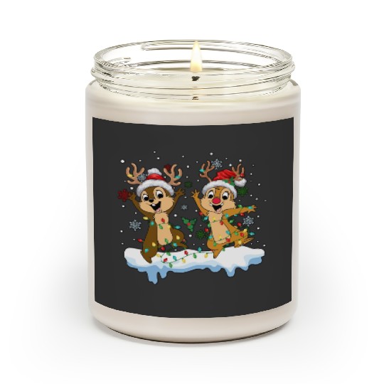 Disney Chip And Dale Christmas Scented Candles, Cute Christmas Couples Scented Candles