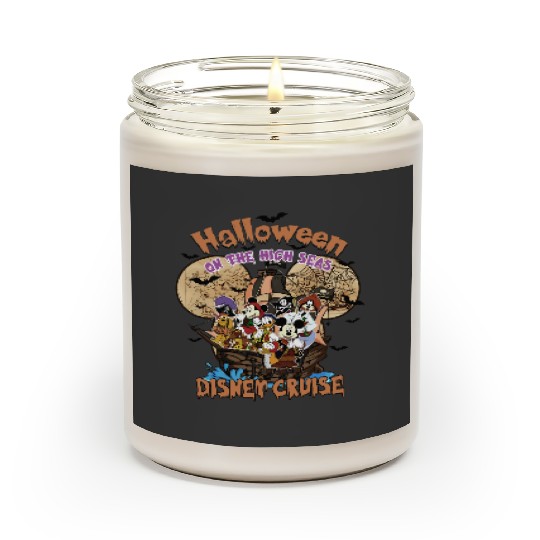 Disney Halloween Vintage Scented Candles, Disney Halloween On The High Seas 2023 Scented Candles, Disney Cruise Halloween Scented Candles