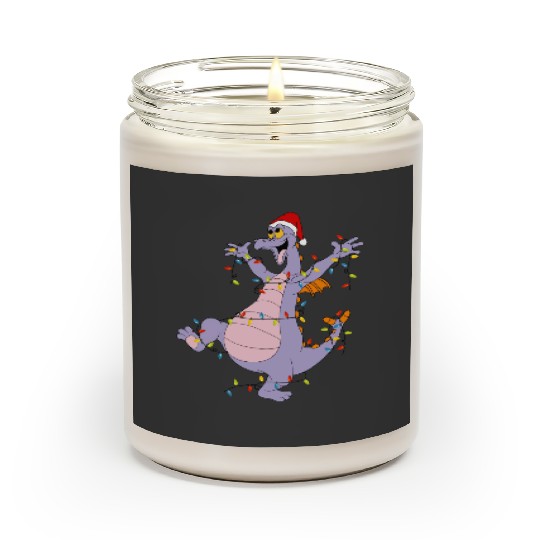 Disney Figment Christmas Lights Scented Candles, Figment Merry Christmas Scented Candles, Purple Dragon Epcot Disneyland Christmas Matching Family Scented Candles