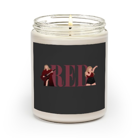 TaylorSwift Red eras tour art Scented Candles