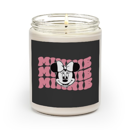 Minnie Mouse Pink Background Scented Candles, Disney Minnie Mouse Scented Candles