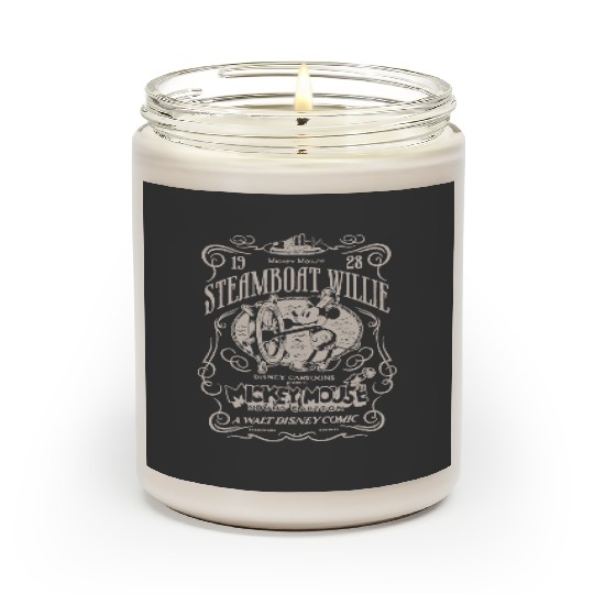 Mickey Steamboat Willie Classic 1928 Disney 100th Bella Scented Candles Gildan Scented Candles Unisex