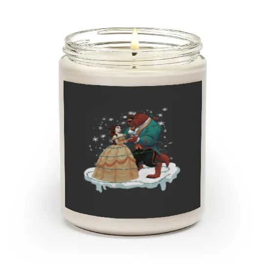 Beauty and the Beast Retro Christmas Scented Candles, Disney Princess Christmas Scented Candles