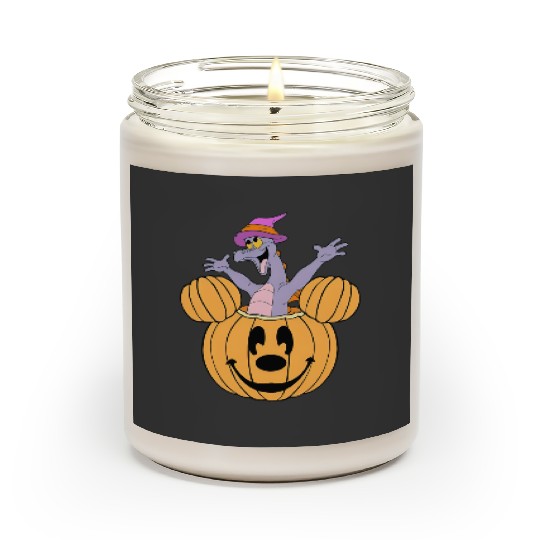Retro Disney Figment Pumpkin Halloween Costume Scented Candles