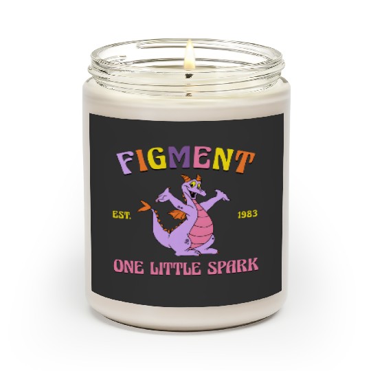 Retro Figment Scented Candles, Figment Est 1983, One Little Spark, Journey Into Imagination, Disneyland Scented Candles
