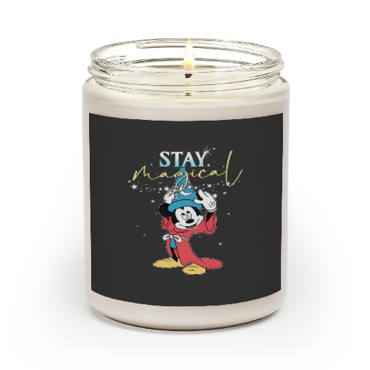 Retro Sorcerer Mickey Stay Magical Scented Candles, Fantasmic Disneyland Scented Candles