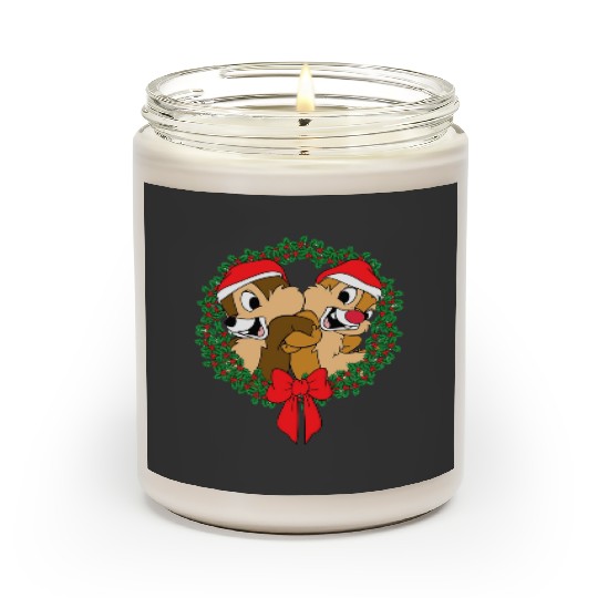 Disney Chip and Dale Christmas Wreath Scented Candles, Disney Chip