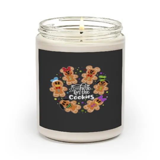 I'm here for the cookies Scented Candles, Disney Gingerbread Christmas Scented Candles
