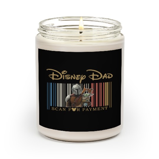 Disney Dadalorian Dad Scan For Payment, Funny Disney Dad Scented Candles